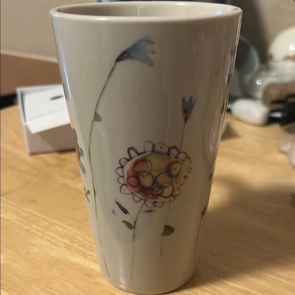 Natural Life Coffee Cup Mug WORK DANCE LOVE Tall Oversize Robbin Rawlings 2003 - Picture 3 of 4